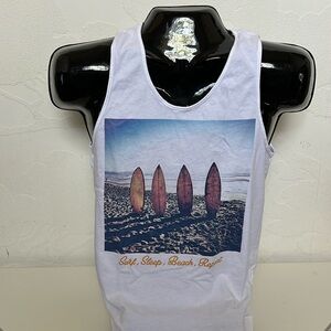 Dividend H & M Men’s Surfboard Graphic Tank Top Size S